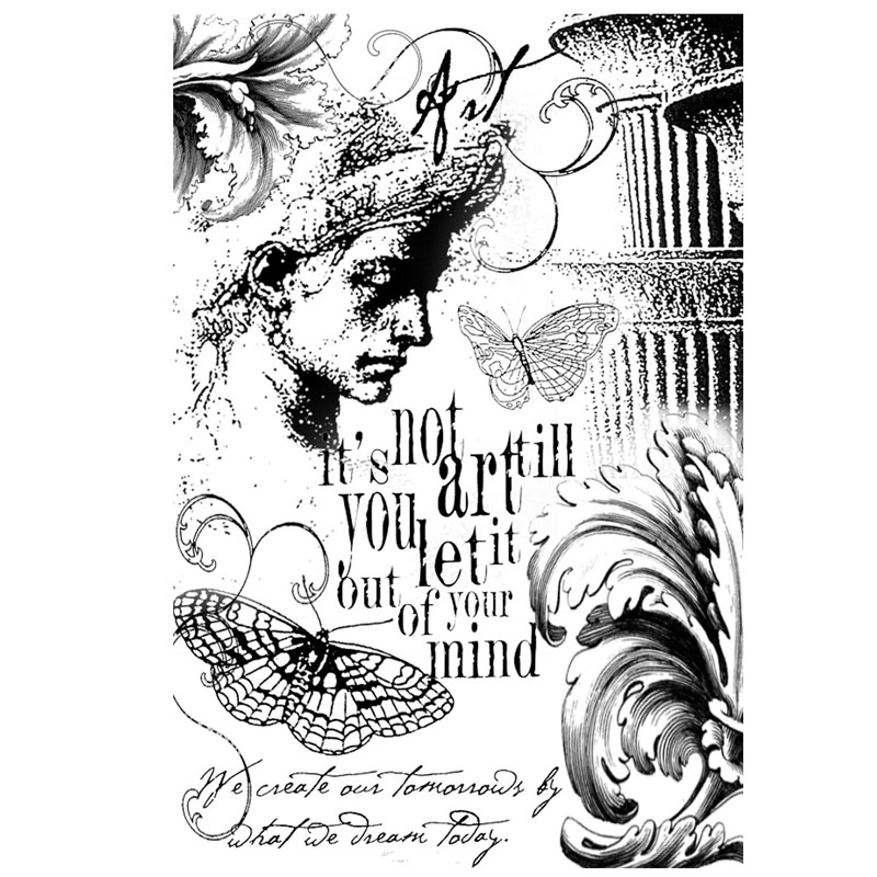 #1939 - Art Butterfuly Domino - Collage/Art